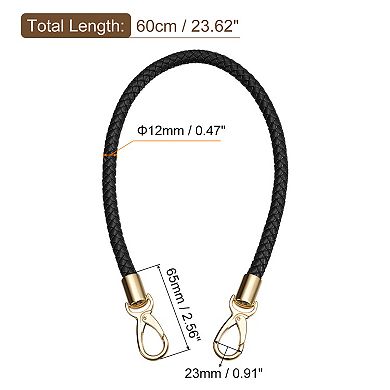 Leather Purse Strap, 60cm/23.6" PU Braided Purse Replacement Handle