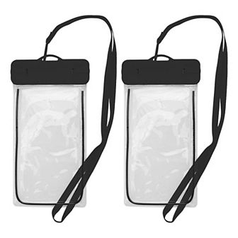 2 pc Luminous Mobile Waterproof Bag Universal Waterproof Case Compatible for Phone 4.92"x9.65"