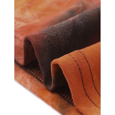 Plus Size Dress for Women Casual V Neck Sleeveless Tie Dye Midi Beach Sundress Tank Dresses