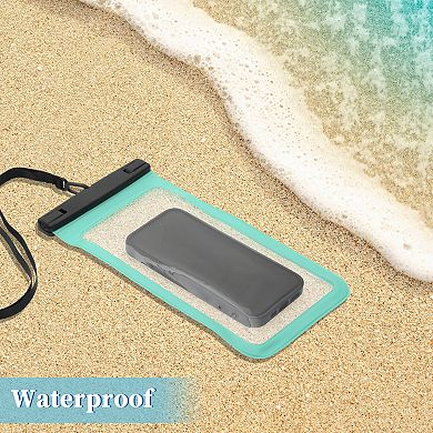 2 Pcs Mobile Waterproof Bag Universal Waterproof Case Compatible for Phone 5.51"x10.43"