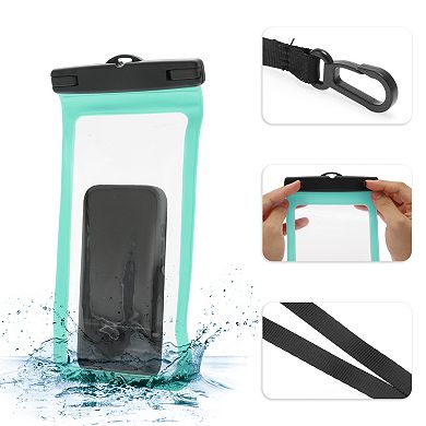 2 Pcs Mobile Waterproof Bag Universal Waterproof Case Compatible for Phone 5.51"x10.43"