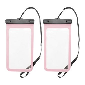 2 pc Mobile Waterproof Bag Universal Waterproof Case Compatible for Phone 5.51"x10.43"