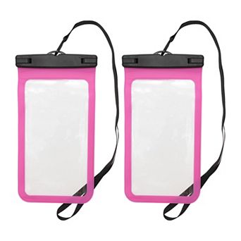 2 pc Mobile Waterproof Bag Universal Waterproof Case Compatible for Phone 5.51"x10.43"