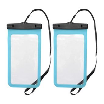 2 pc Mobile Waterproof Bag Universal Waterproof Case Compatible for Phone 5.51"x10.43"