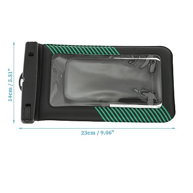 2 Pcs Half Stripe Mobile Waterproof Bag Universal Waterproof Case 5.51"x9.06"