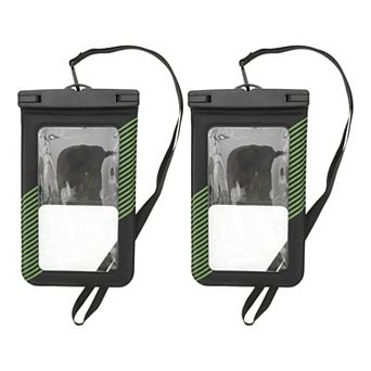 2 pc Half Stripe Mobile Waterproof Bag Universal Waterproof Case 5.51"x9.06"
