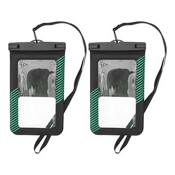 2 pc Half Stripe Mobile Waterproof Bag Universal Waterproof Case 5.51"x9.06"