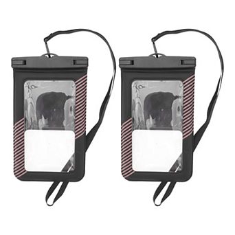 2 pc Half Stripe Mobile Waterproof Bag Universal Waterproof Case 5.51"x9.06"