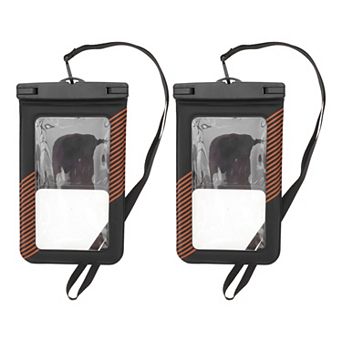 2 pc Half Stripe Mobile Waterproof Bag Universal Waterproof Case 5.51"x9.06"