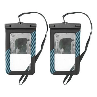2 pc Half Stripe Mobile Waterproof Bag Universal Waterproof Case 5.51"x9.06"