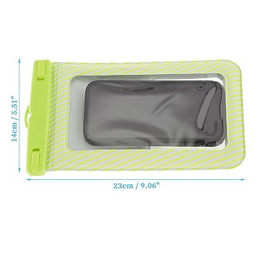 2 Pcs Full Stripe Mobile Waterproof Bag Universal Waterproof Case 5.51"x9.06"