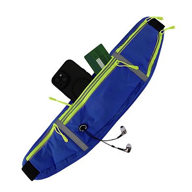 Waist Pack Bag with Water Bottle Holder, Reflective Runners Belt, Jogging Pocket Belt