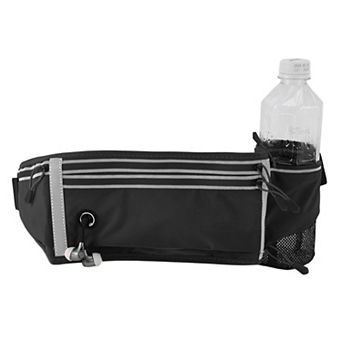 Waist Pack Bag with Water Bottle Holder, Reflective Runners Belt, Jogging Pocket Belt