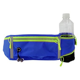 Waist Pack Bag with Water Bottle Holder, Reflective Runners Belt, Jogging Pocket Belt