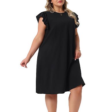 Plus Size Summer Dresses for Women Flare Sleeve Beach Casual Sleeveless Tank Loose Sundress
