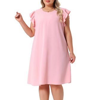 Plus Size Summer Dresses for Women Flare Sleeve Beach Casual Sleeveless Tank Loose Sundress