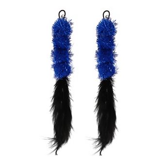 2 pc Feather Cat Wand Replacement for Pet Interactive, Cat Wand Refill Attachments for Cats