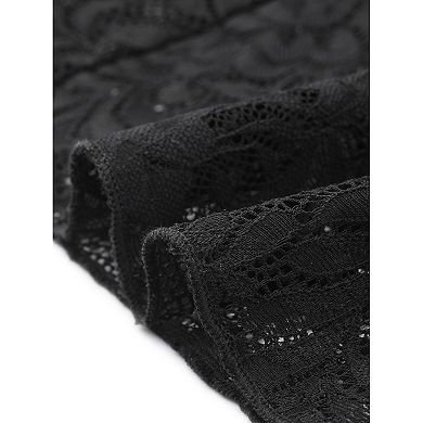 Women's Plus Size Lace Cocktail Dresses Faux Wrap V Neck Short Sleeve Flowy A Line Midi Dress