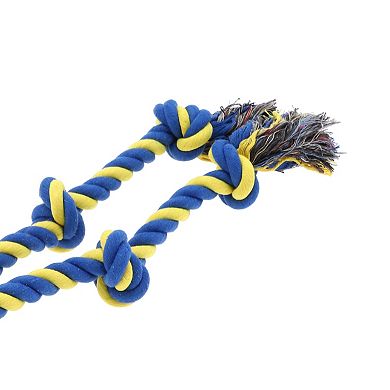 Puppy Teethings Chewer, Knot Shape Dog Chew Rope, Durable Braided Cotton Teeth Cleaning Rope for Pet
