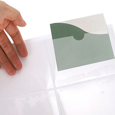 Self Adhesive Index Card Pockets, Label Holder with Top Open, Label Pockets for Index Cards 20 Pcs