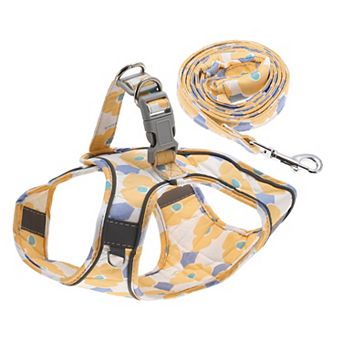 Puppy Dog Harness and Leash Set W/ Reflective Strips, Magic Tapes Pet Harness for Walkings