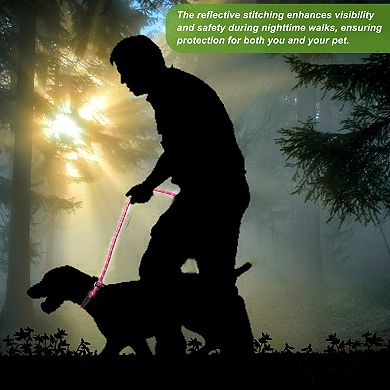 Dog Leash, Nylon Dog Leash, Sponge Handle Reflective Rope, for Dogs, Length 180cm Diameter 1/2"