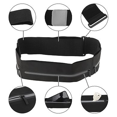 Waist Pack Bag, Running Belt Fanny Pack for Hiking Cycling Workout, Reflective Runners Belt