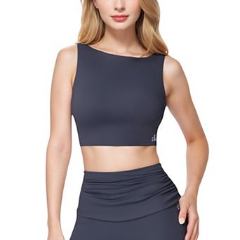 Women's Sleeveless Crop Top with High Neckline