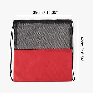 Drawstring Backpacks Adjustable, Mesh Ball Bag for Football Basketball Volleyball Sports Bag