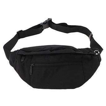 Crossbody Fanny Pack with 4-Zipper Pockets, Waterproof Sports Waist Bag Pack, Adjustable Belt Bag