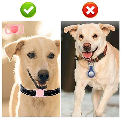 3 Pcs Dog Collar Holder, Protective Case for Airtag GPS Tracker, Fit for Dog Cat Collar Accessories