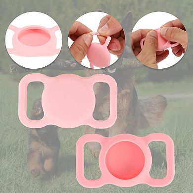 3 Pcs Dog Collar Holder, Protective Case for Airtag GPS Tracker, Fit for Dog Cat Collar Accessories
