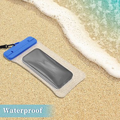 2 Pcs Mobile Waterproof Bag Universal Waterproof Case Compatible for Phone 4.92"x9.65"
