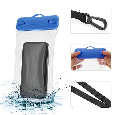2 Pcs Mobile Waterproof Bag Universal Waterproof Case Compatible for Phone 4.92"x9.65"