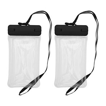 2 pc Mobile Waterproof Bag Universal Waterproof Case Compatible for Phone 4.92"x9.65"