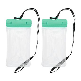 2 pc Mobile Waterproof Bag Universal Waterproof Case Compatible for Phone 4.92"x9.65"