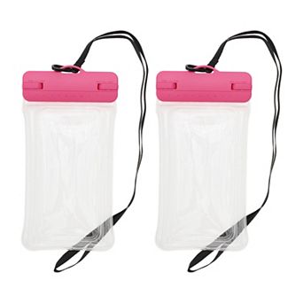 2 pc Mobile Waterproof Bag Universal Waterproof Case Compatible for Phone 4.92"x9.65"