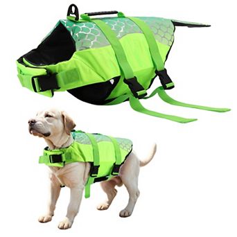 Adjustable Dog Life Vest, Dog Life Vest for Swimming Boating, Dog Life Vest with Handle and Buckle