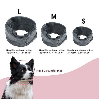Adjustable Dogs Calming Headband with Magic Tapes, Dog Calming Hood for Anxiety Keep Warm