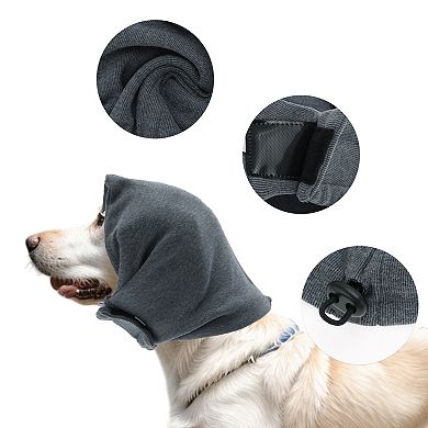 Adjustable Dogs Calming Headband with Magic Tapes, Dog Calming Hood for Anxiety Keep Warm