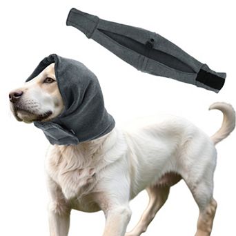 Adjustable Dogs Calming Headband with Magic Tapes, Dog Calming Hood for Anxiety Keep Warm