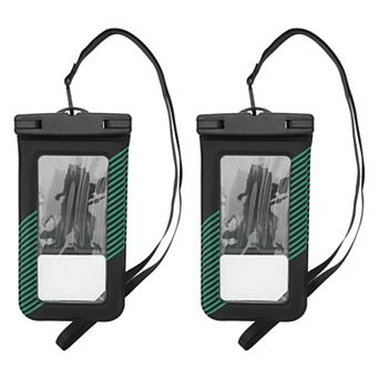 2 pc Half Stripe Mobile Waterproof Bag Universal Waterproof Case 4.53"x8.27"