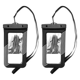 2 pc Half Stripe Mobile Waterproof Bag Universal Waterproof Case 4.53"x8.27"