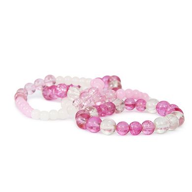 300 Pcs 8mm Round Glass Beads for Bracelets, Assorted Color Bracelet Beads