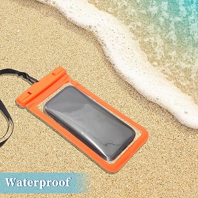2 Pcs Mobile Waterproof Bag Universal Waterproof Case Compatible for Phone 4.53"x8.27"