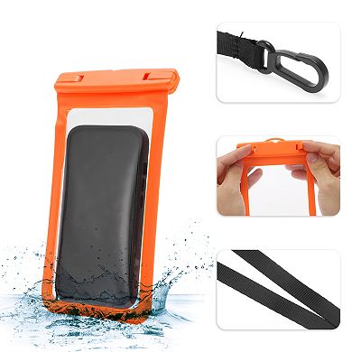 2 Pcs Mobile Waterproof Bag Universal Waterproof Case Compatible for Phone 4.53"x8.27"