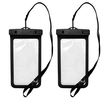 2 pc Mobile Waterproof Bag Universal Waterproof Case Compatible for Phone 4.53"x8.27"