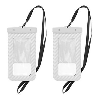 2 pc Full Stripe Mobile Waterproof Bag Universal Waterproof Case 4.53"x8.27"