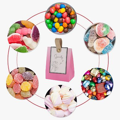 20 Pcs Gift Boxes, Candy Gift Boxes with Handle, Favour Boxes, Paper Gift Boxes 3.94"x2.56"x5.12"