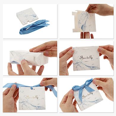 20 Pcs Gift Boxes, Candy Gift Boxes with Ribbons, Favour Boxes, Paper Gift Boxes 4.53"x1.77"x3.94"